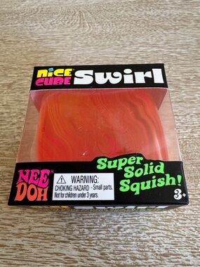 NeeDoh Nice Cube Swirl Squeeze Toy - Orange